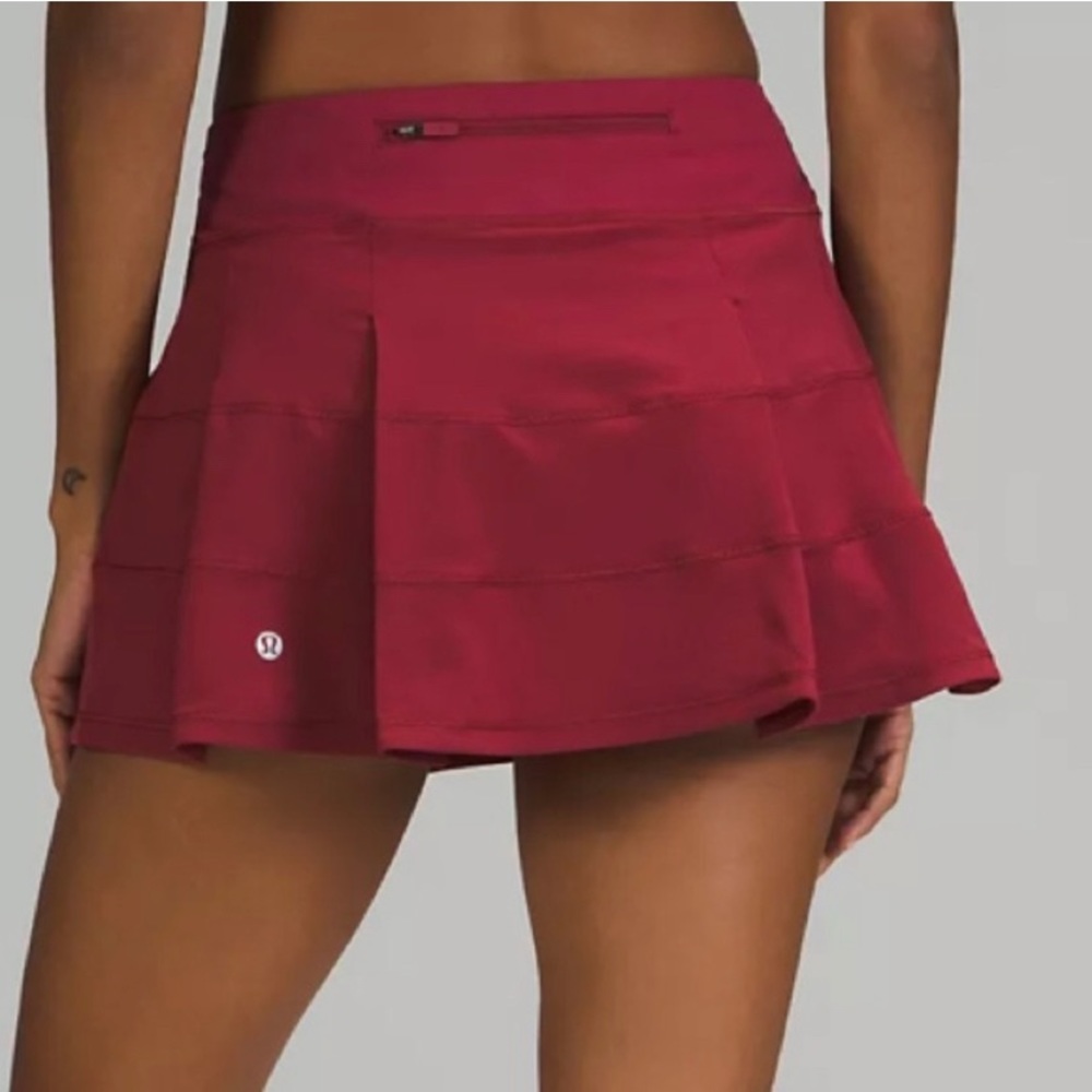 Lululemon Pace Rival Skirt Mulled Wine Built In Shorts Size 16